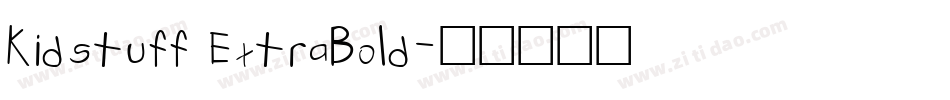 Kidstuff ExtraBold字体转换